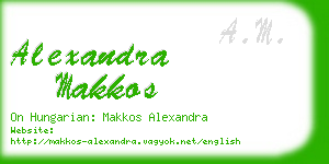 alexandra makkos business card